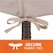 Modern Leisure Basics Patio Ottoman/Coffee Table Cover, 37 in. L x 22 in. W x 17 in. H, Beige 3120 - alternate 2